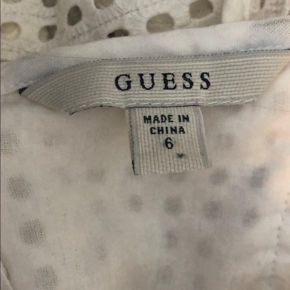 Guess White Eyelet Cutout Dress Size 6 - Picture 3 of 3